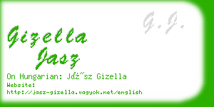 gizella jasz business card